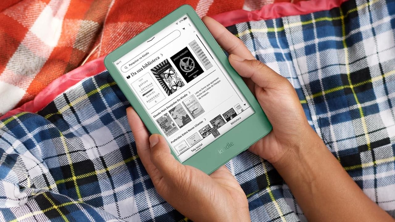O Kindle mais leve e compacto - Kindle Verde Matcha O Kindle mais leve e compacto - Kindle Verde Matcha