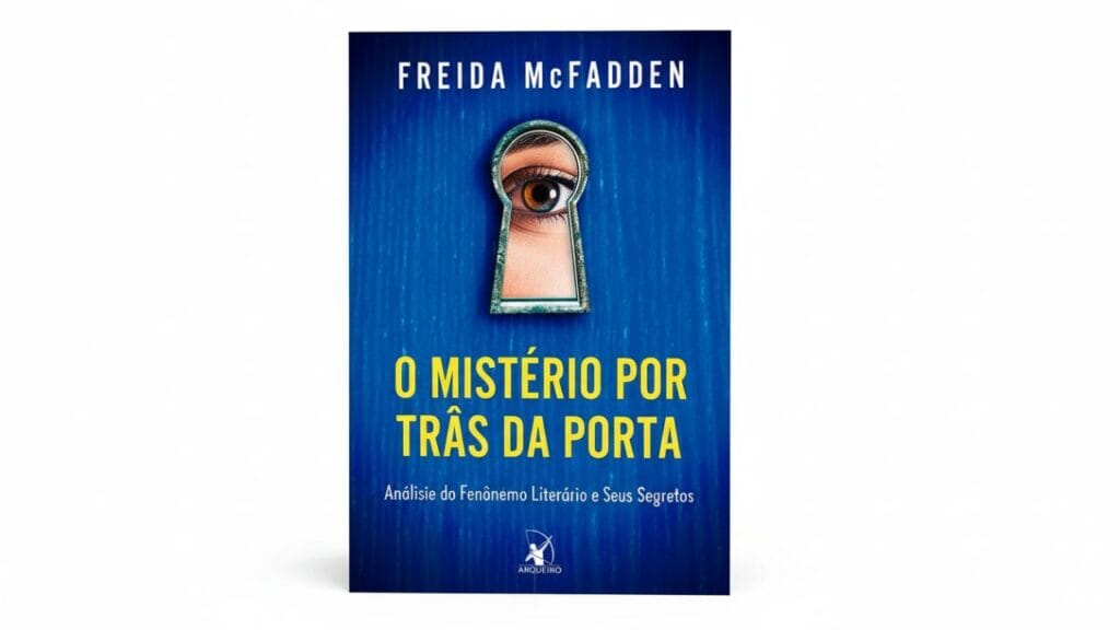 Capa do livro "A Empregada" em um mockup realista, com iluminação dramática e atmosfera de suspense psicológico. O livro está em pé sobre uma mesa escura, com tons sombrios e sombras criadas pela luz lateral, transmitindo um clima tenso e misterioso.