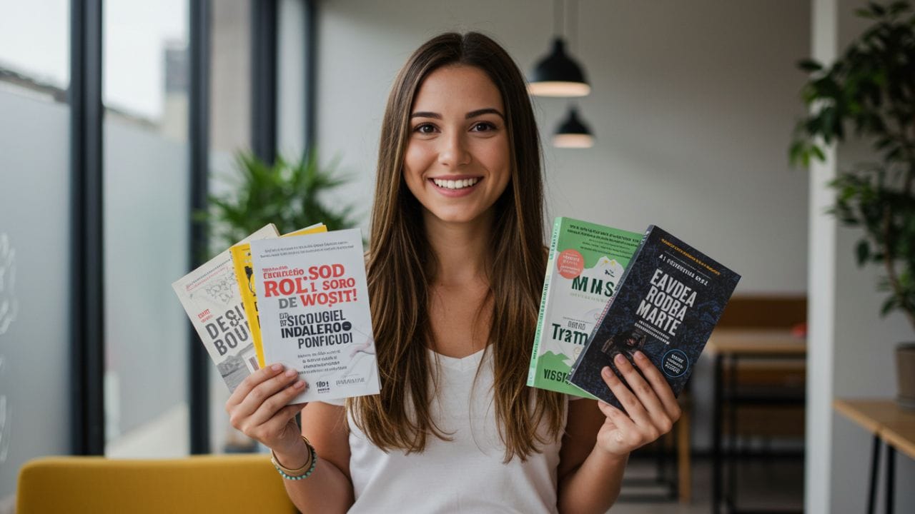 Sofia Almeida recomenda 5 livros de desenvolvimento pessoal que transformam vidas.