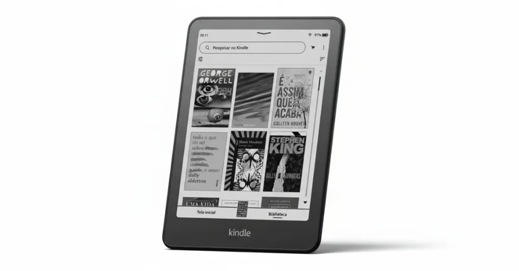 Kindle Paperwhite Signature Edition 32 GB (Geração mais recente) - O Kindle mais rápido já lançado, com luz frontal autoadaptável, carregamento sem fio e bateria que dura semanas - Cor Preta Metálica