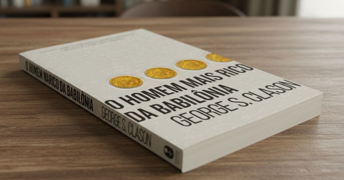 Capa do livro O Homem Mais Rico da Babilônia livro de George S. Clason, clássico de educação financeira com lições sobre poupar, investir e construir riqueza.