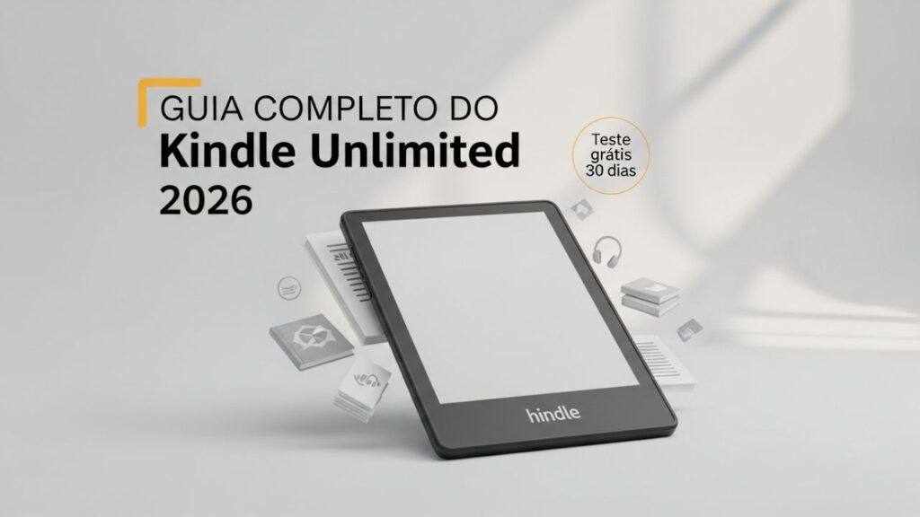 Guia Completo do Kindle Unlimited 2026 com Kindle, livros digitais e teste grátis 30 dias