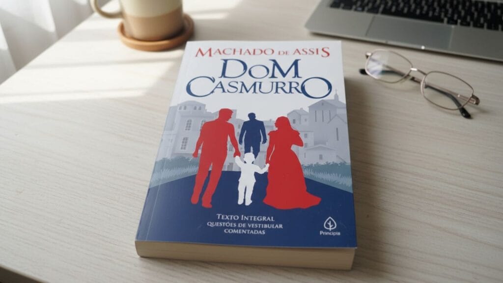 Capa do livro Dom Casmurro vale a pena, clássico da literatura brasileira escrito por Machado de Assis