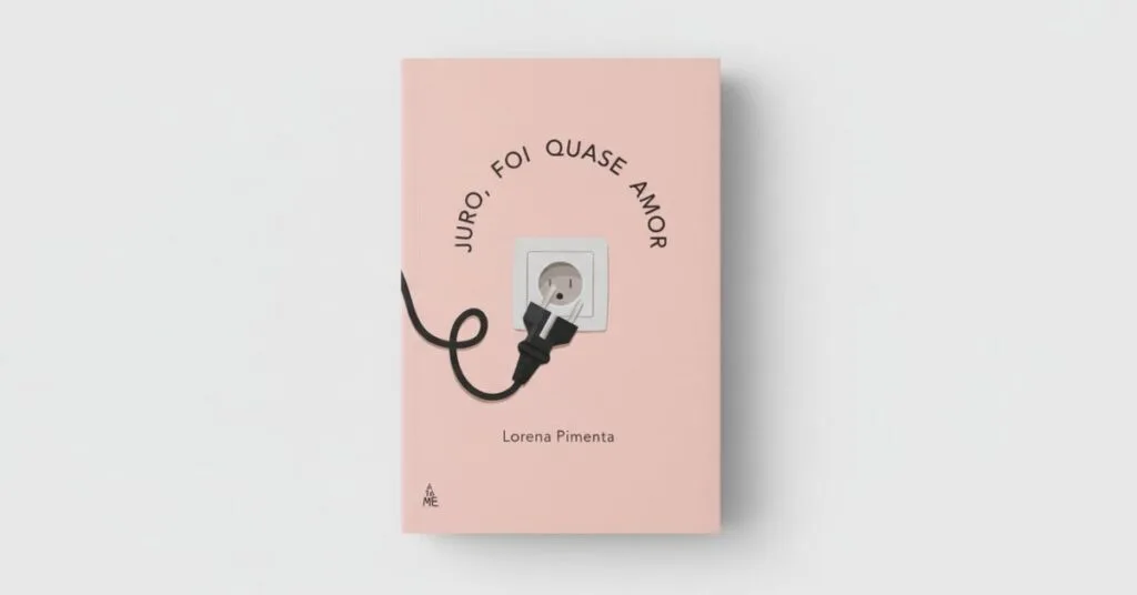Capa do livro Juro, Foi Quase Amor!, de Lorena Pimenta, romance contemporâneo brasileiro sobre encontros, sentimentos confusos e a possibilidade de um amor que quase aconteceu.