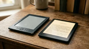 Kindle Paperwhite 10ª geração ao lado do modelo atual — análise de se ainda vale a pena em 2026 ou se é hora de atualizar.